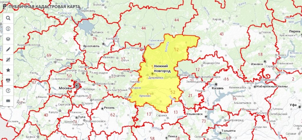 Общая кадастровая карта московской области официальный сайт