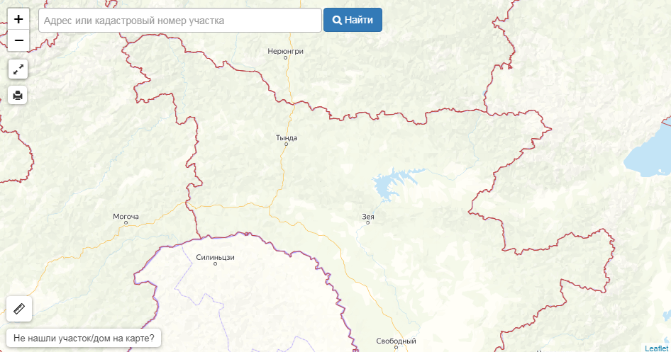 Публичная кадастровая карта Амурской области онлайн