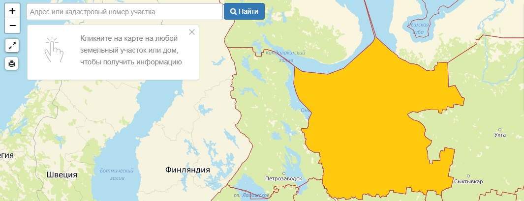 Публичная кадастровая карта Архангельской области онлайн