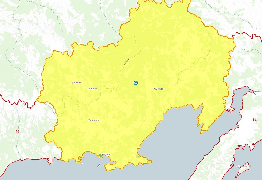 Публичная кадастровая карта Магаданской области