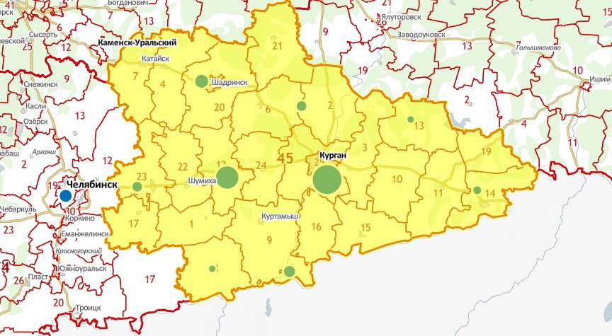 Публичная кадастровая карта Курганской области онлайн