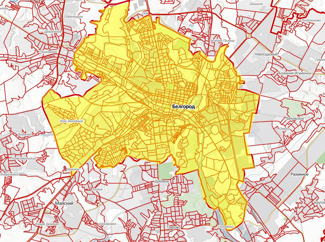 Публичная кадастровая карта Белгорода