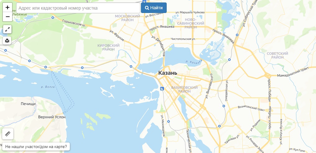 Публичная кадастровая карта Казани