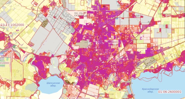 Публичная кадастровая карта Краснодара